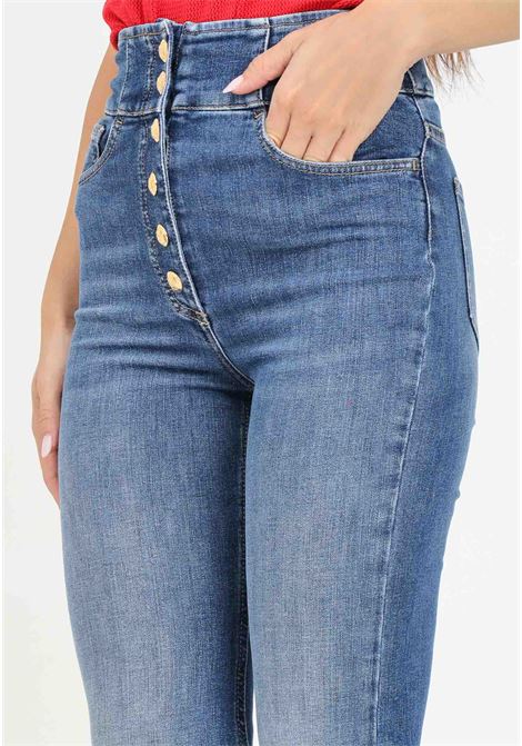 Jeans a zampa in denim chiaro da donna ELISABETTA FRANCHI | PJ66S46E2104